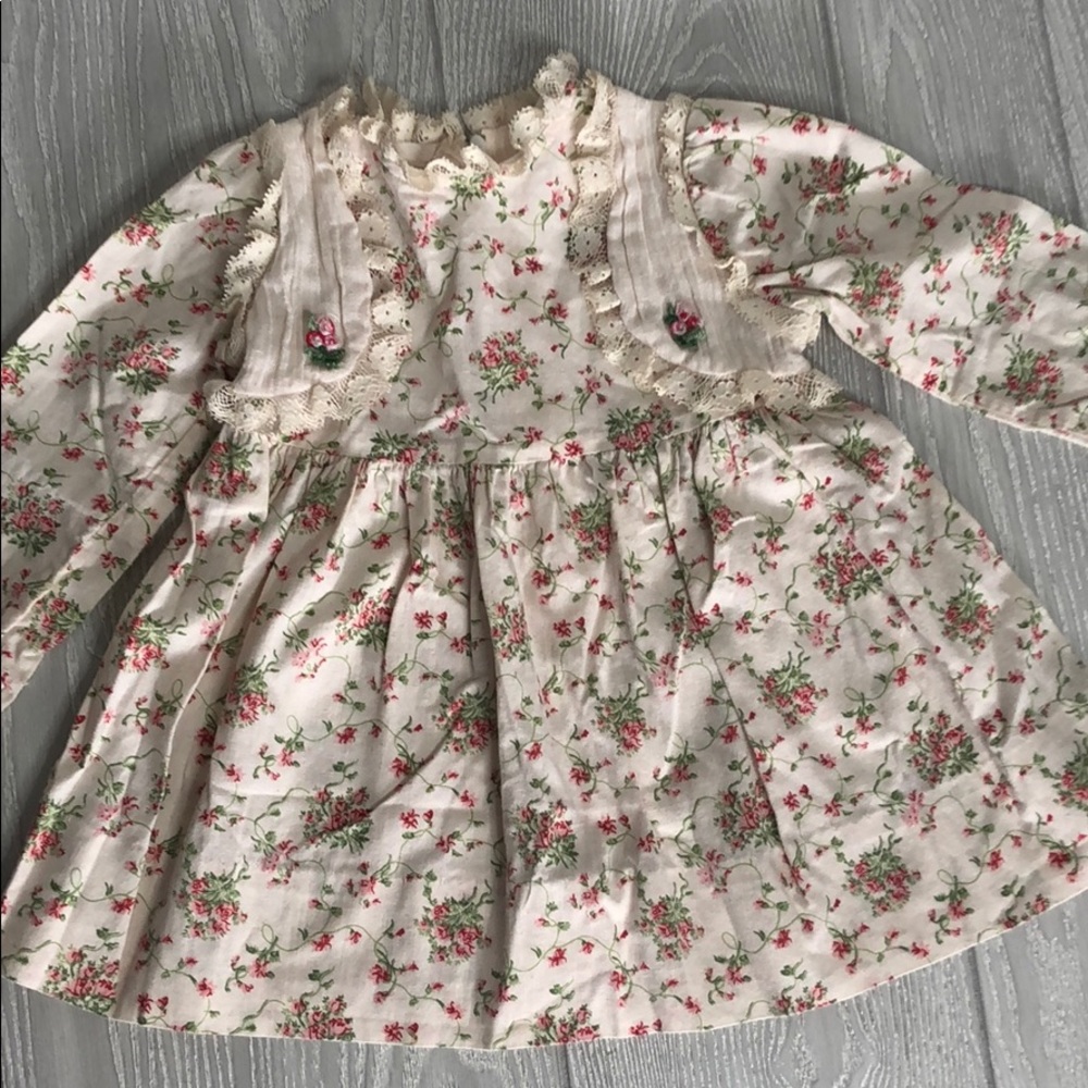 Vintage Dress Peaches and Cream Lace - Picture 3 of 4